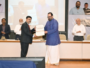 Dr. Rohit Swarup receiving an Award for excellence in the field Education | Explorra Consulting